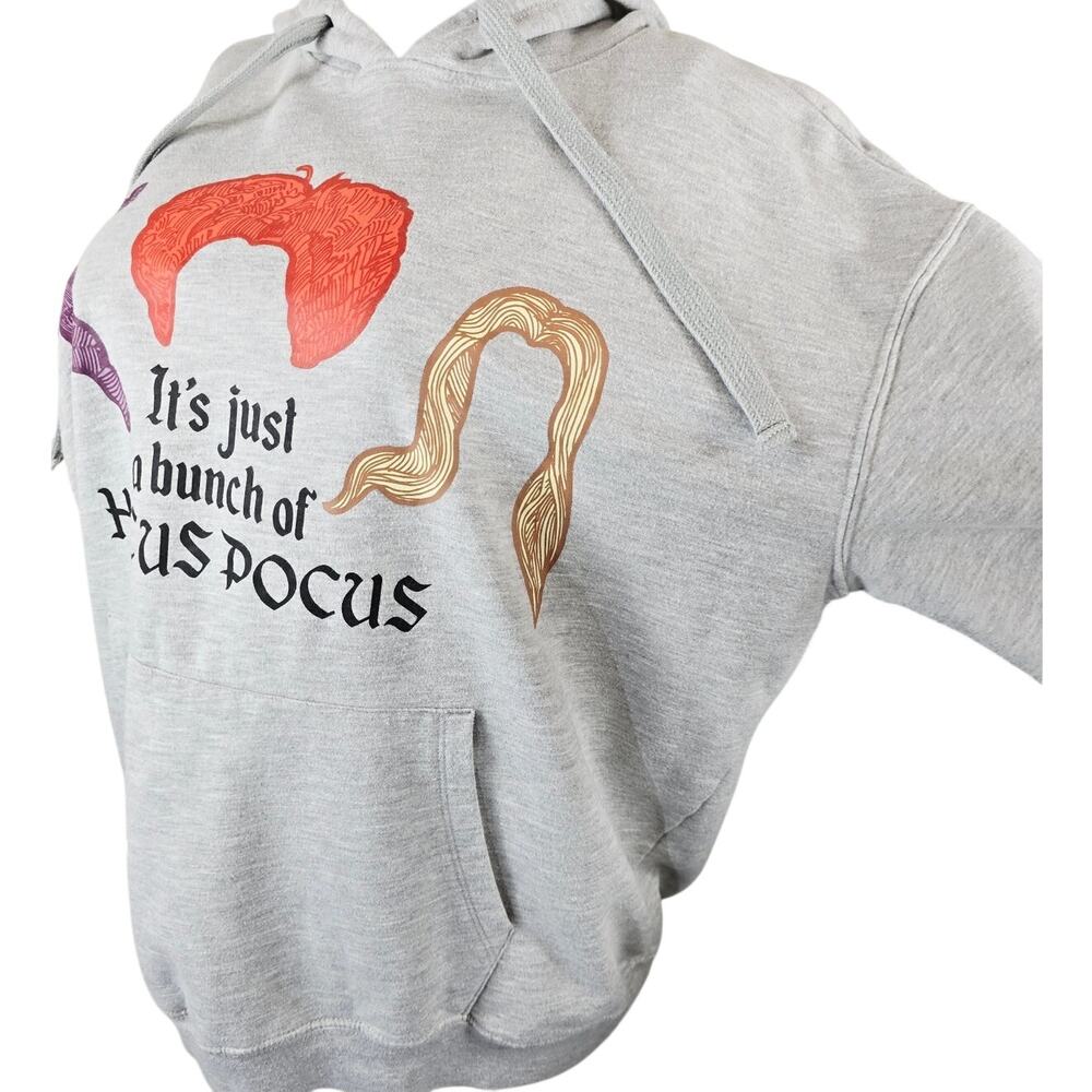 Disney Hocus Pocus Heathered Gray Hooded Sweatshirt Women's Junior XXL - Picture 3 of 5